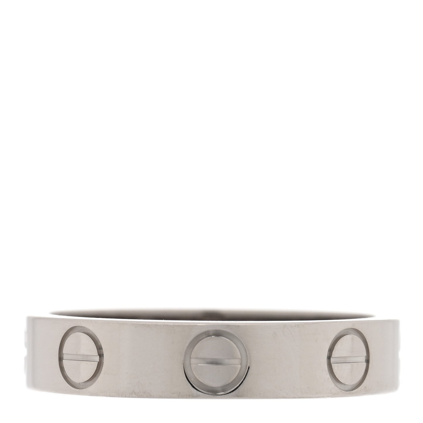18K White Gold 3.5mm LOVE Wedding Band Ring 48 4.5