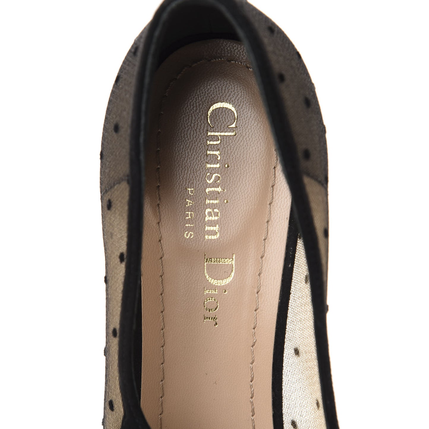 Mesh Plumetis Suede Baby-D Ballet Pumps 39 Black