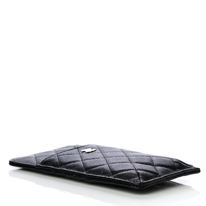Chanel Caviar Quilted Classic Flat Wallet Pouch Black 5 of 13