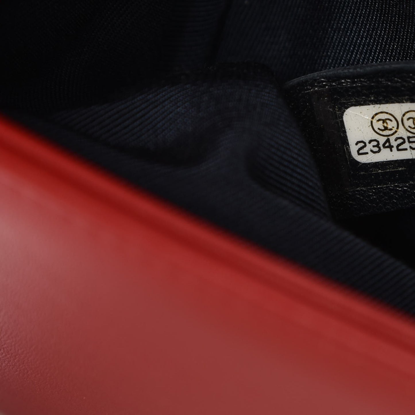 Calfskin Chevron Quilted Medium Boy Flap Red