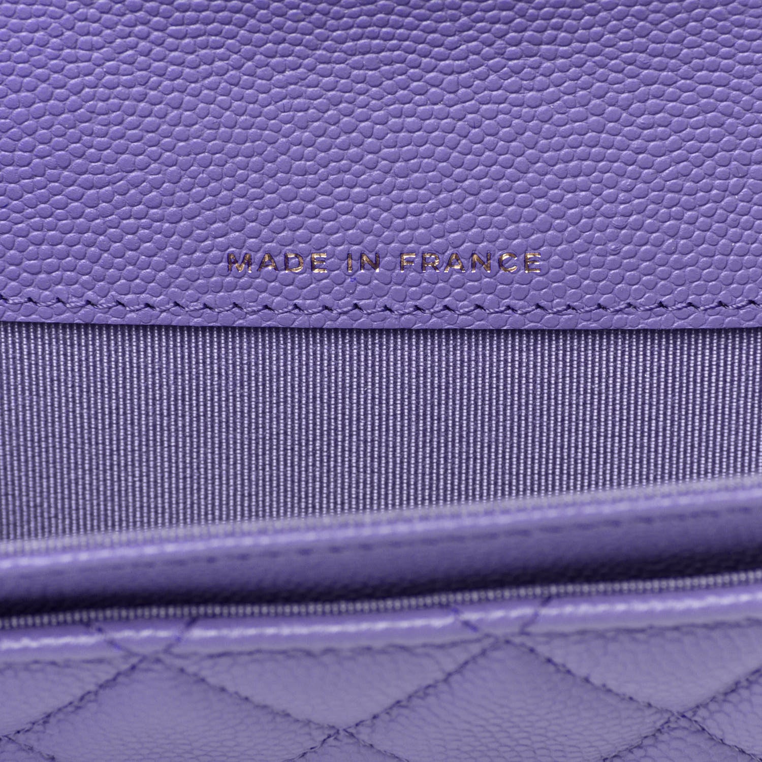 Chanel Caviar Quilted Flap Card Holder Wallet Purple 7 of 12