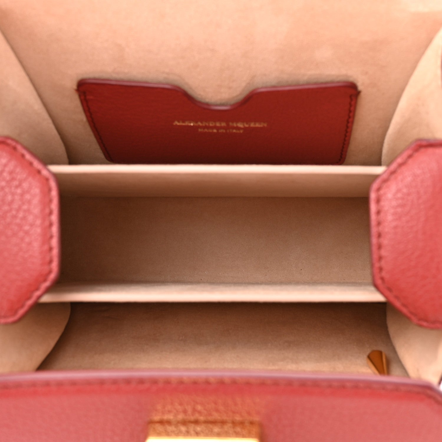 Alexander McQueen Silky Amish Grained Box Shoulder Bag 16 Lacquered Red 5 of 13