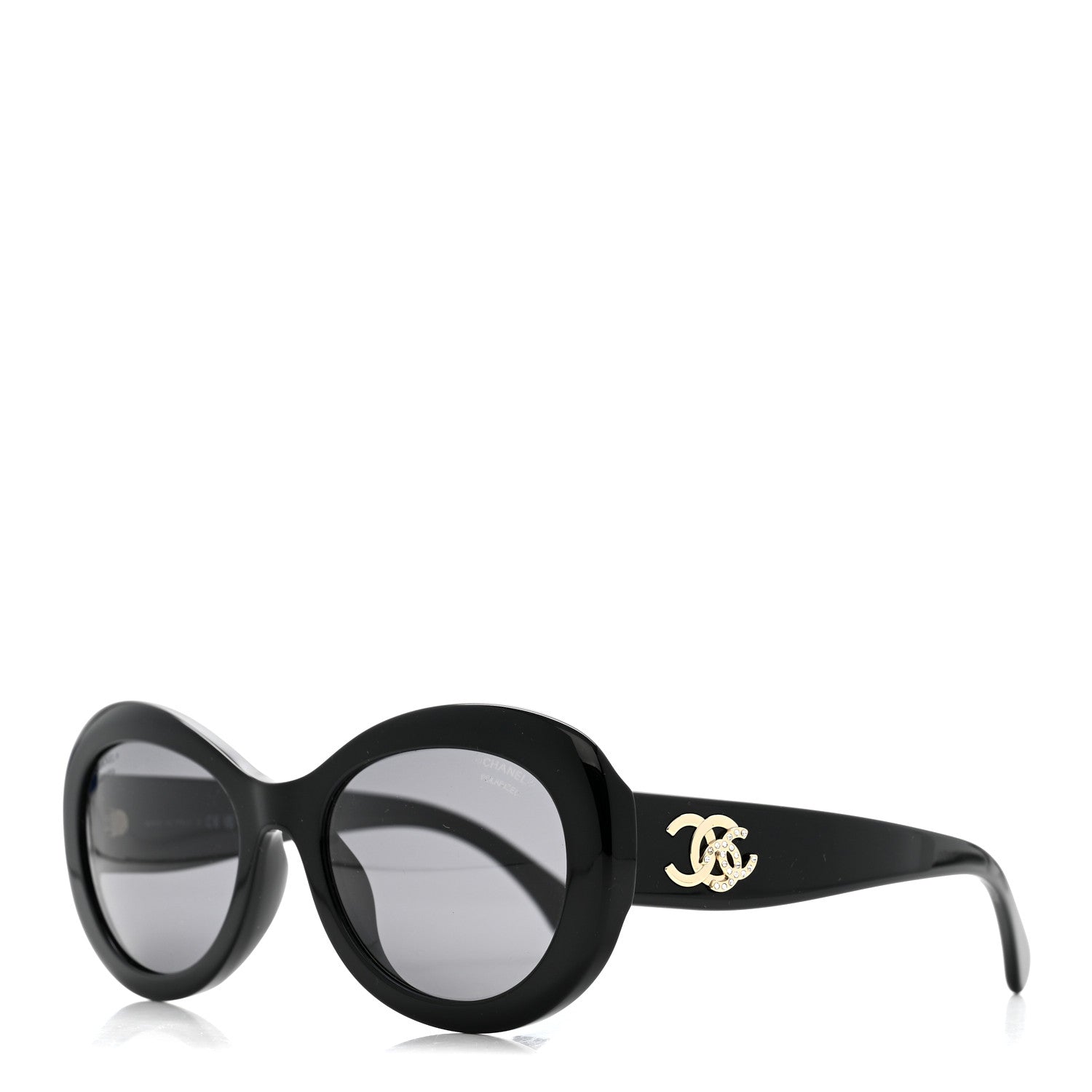 Chanel Acetate Polarized CC Sunglasses 5468-B-A Black 1 of 8