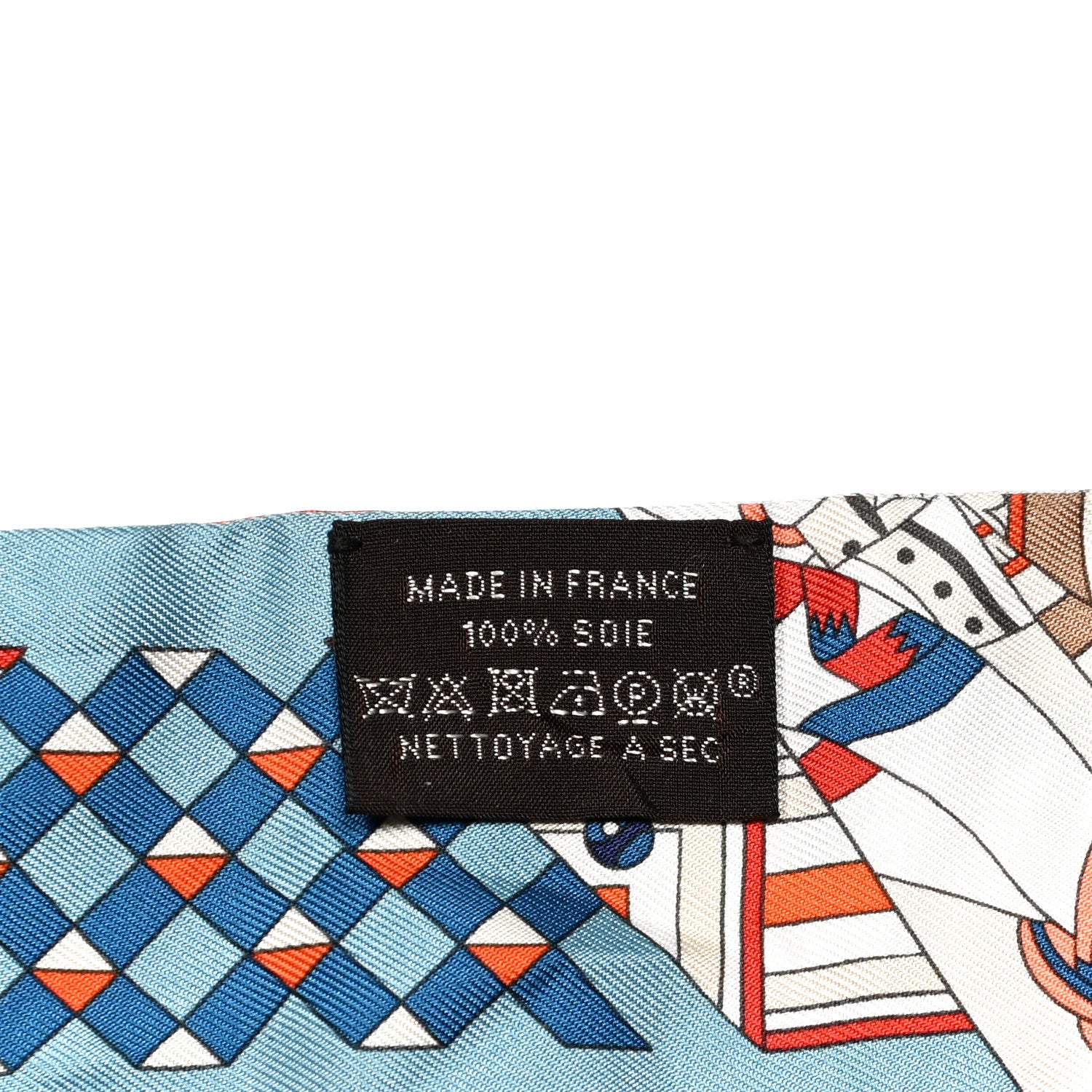 Hermes Silk De l'Ombrelle Aux Duels Twilly Bleu Potiron Creme 3 of 4