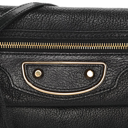 Balenciaga Chevre Gold Metallic Edge Hardware Envelope Clutch Black 10 of 10