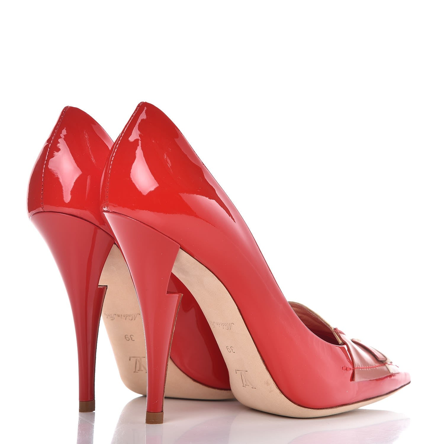 Louis Vuitton Patent French Riviera Pumps 39 Red 4 of 11