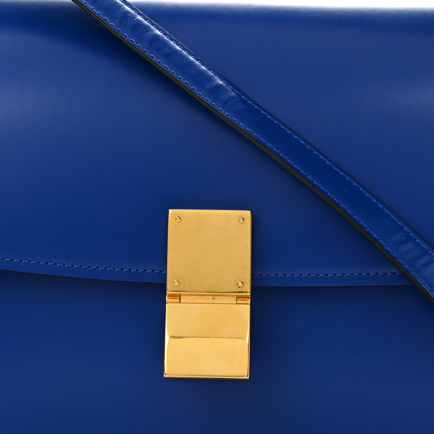 Smooth Calfskin Medium Classic Box Flap Bag Royal Blue
