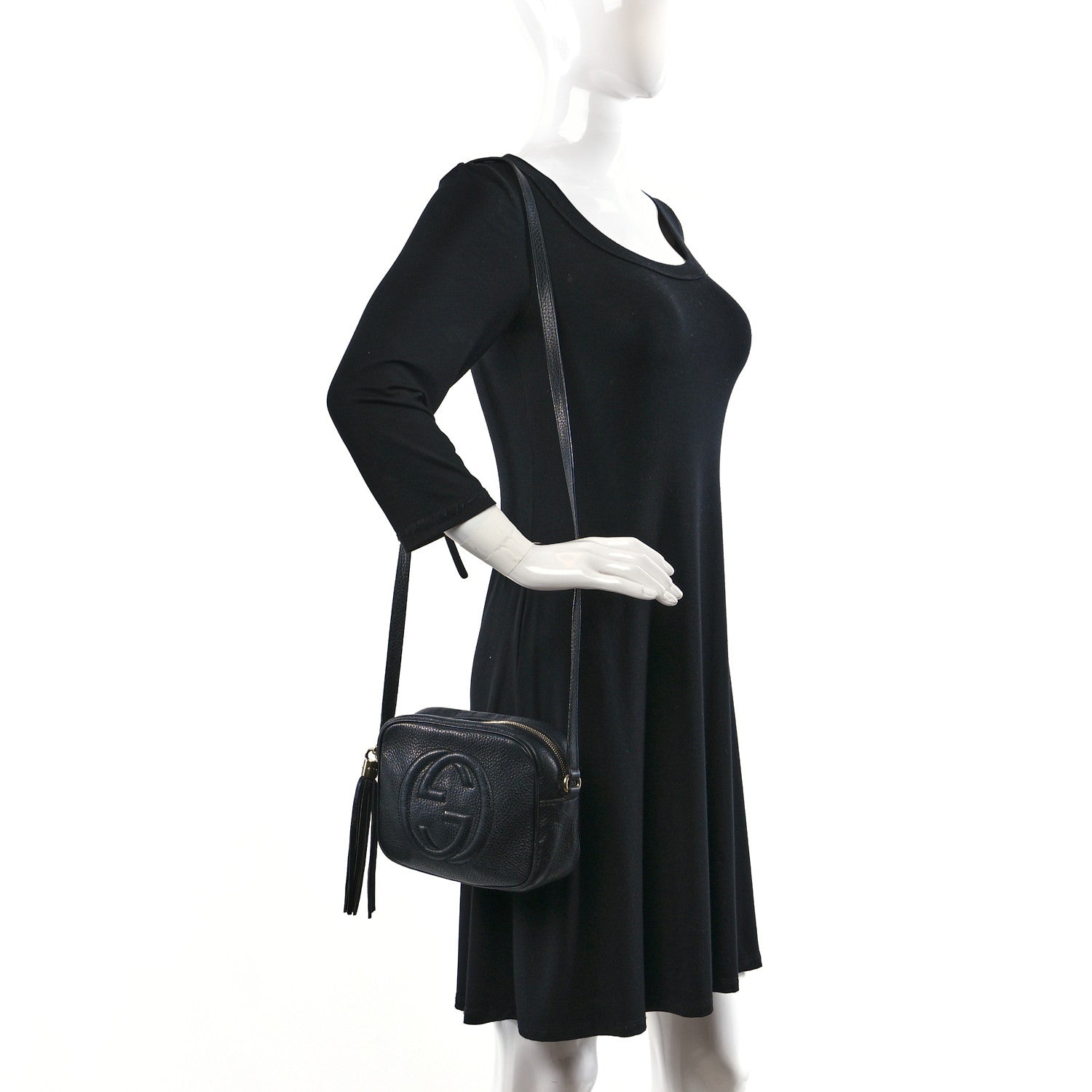 Gucci Pebbled Calfskin Small Soho Disco Bag Black 2 of 13