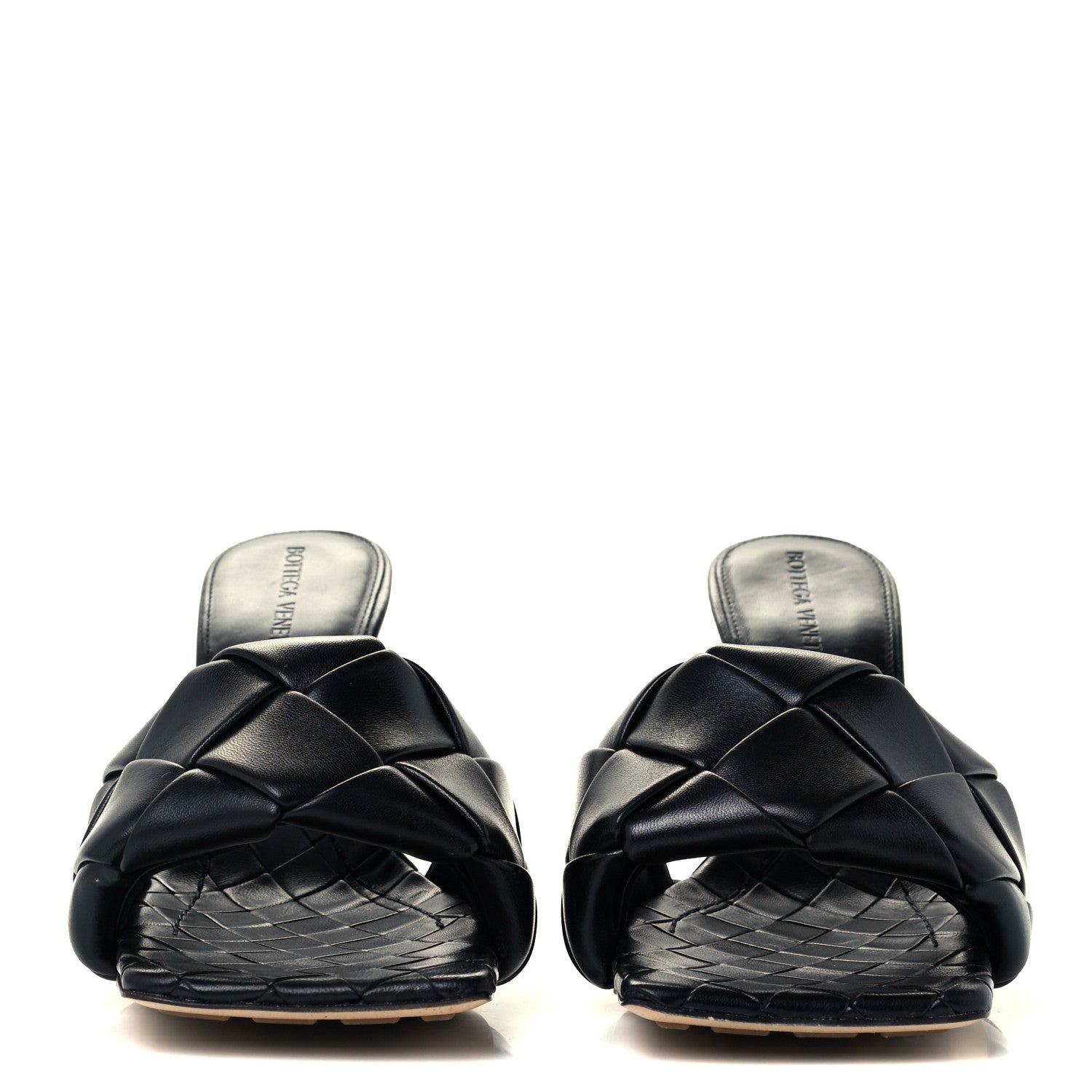 Bottega Veneta Nappa Maxi Intrecciato Lido Mule Sandals 39 Black 3 of 10