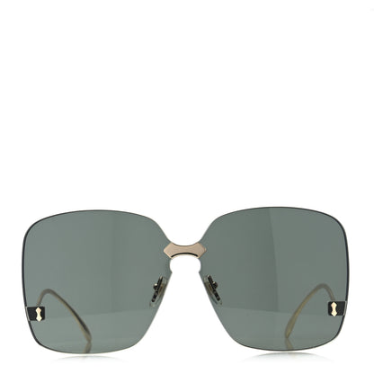 Gucci Metal Rimless Sunglasses GG0352S Gold 2 of 10