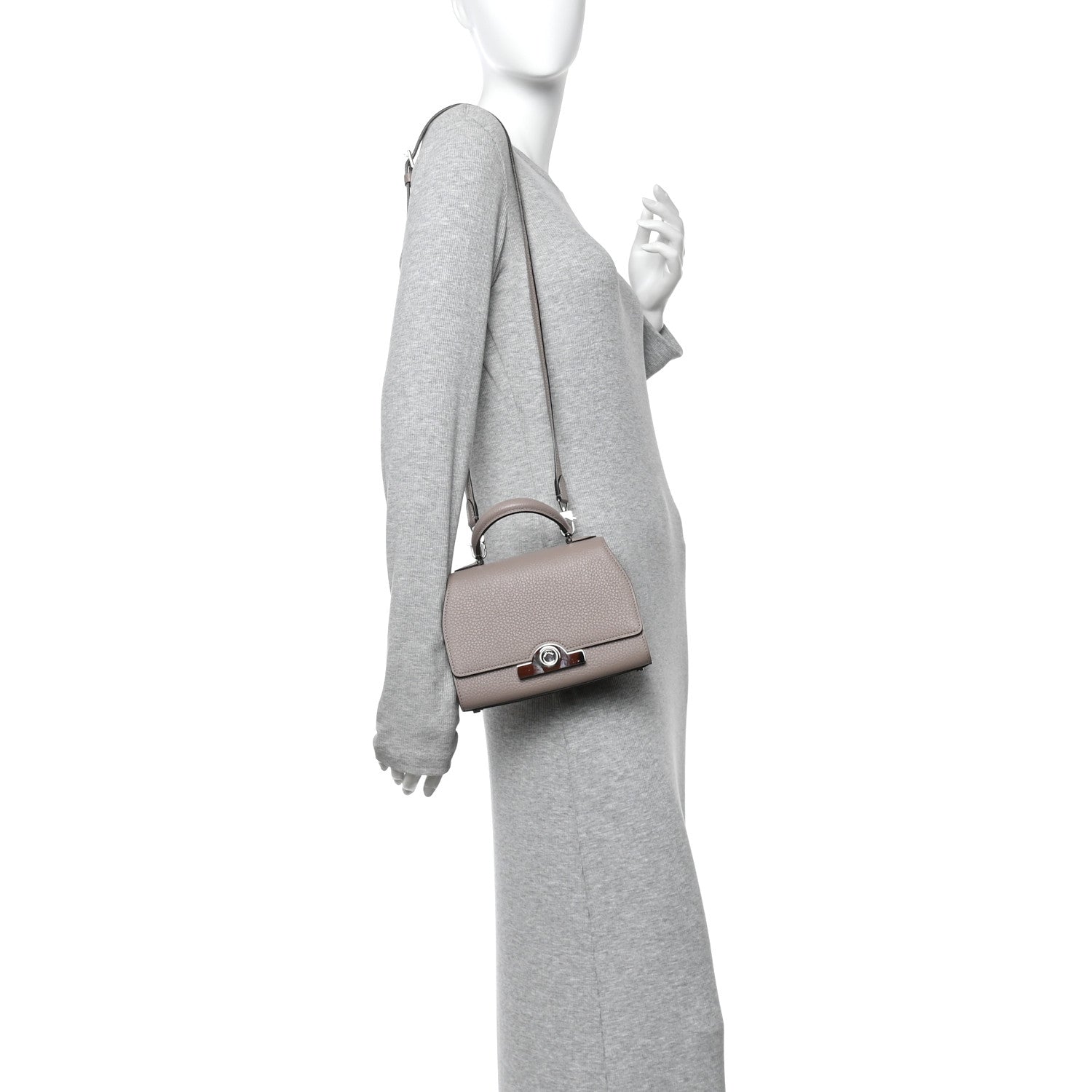 Moynat Taurillon Blush Rejane BB Tourterelle 2 of 11