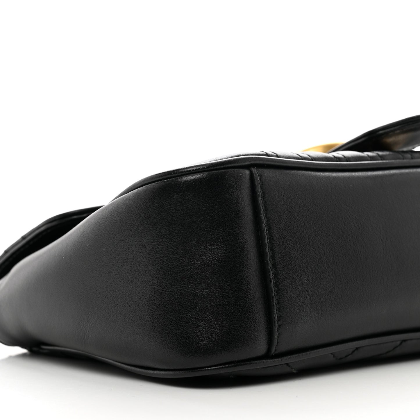 Calfskin Matelasse Small GG Marmont Shoulder Bag Black