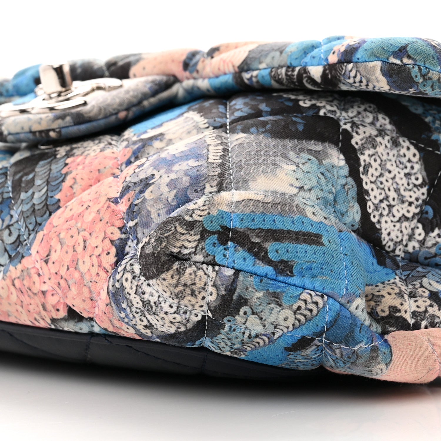 Chanel Canvas Sequin Print Quilted Waist Bag Multicolor 10 of 10