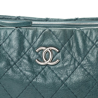 Chanel Glazed Calfskin On The Road Hobo Blue 9 of 9