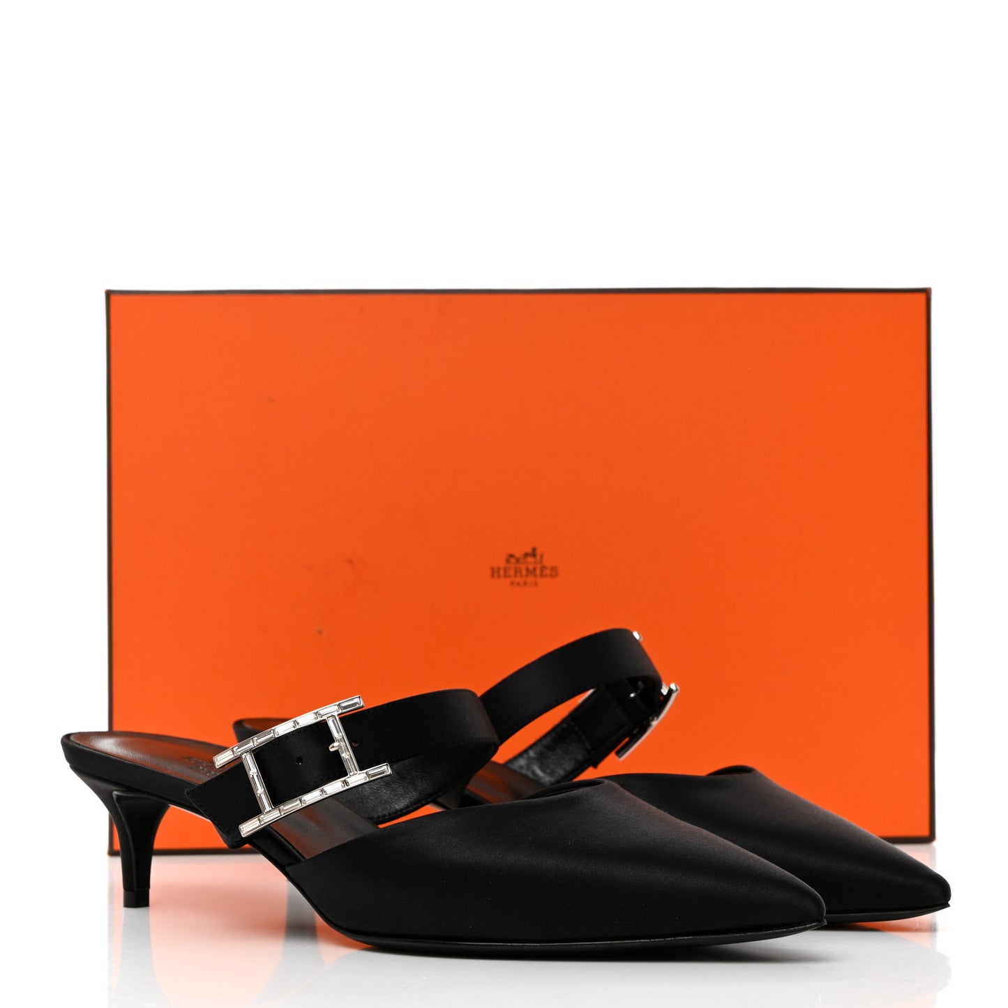 Satin Blink Mules 39 Black