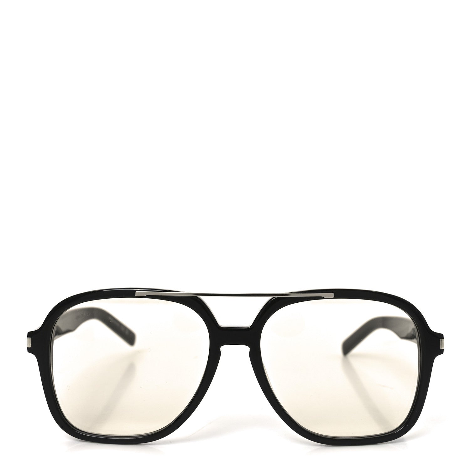Saint Laurent Acetate Geometric Aviator Sunglasses SL 545 Black 2 of 8