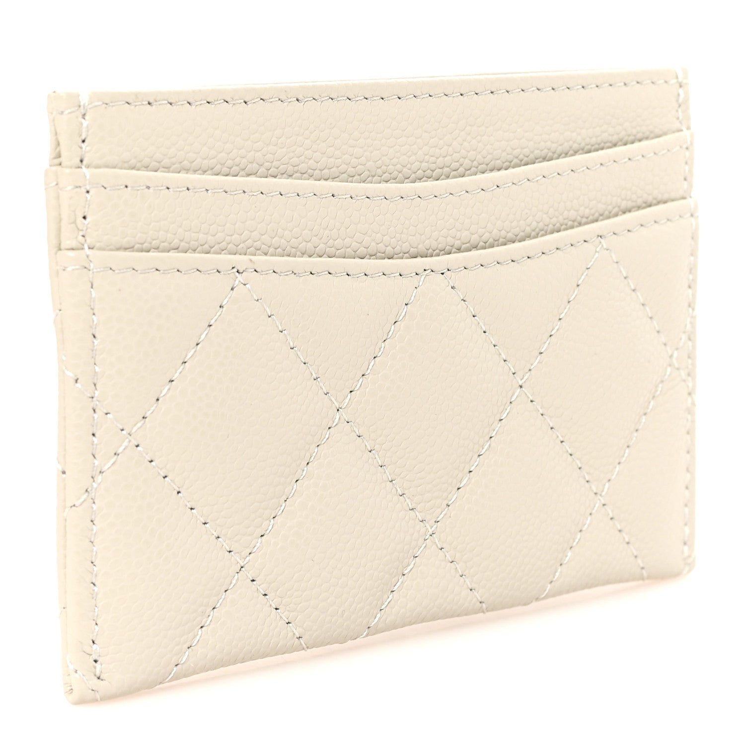 Chanel Caviar Quilted Card Holder Grey 3 of 8