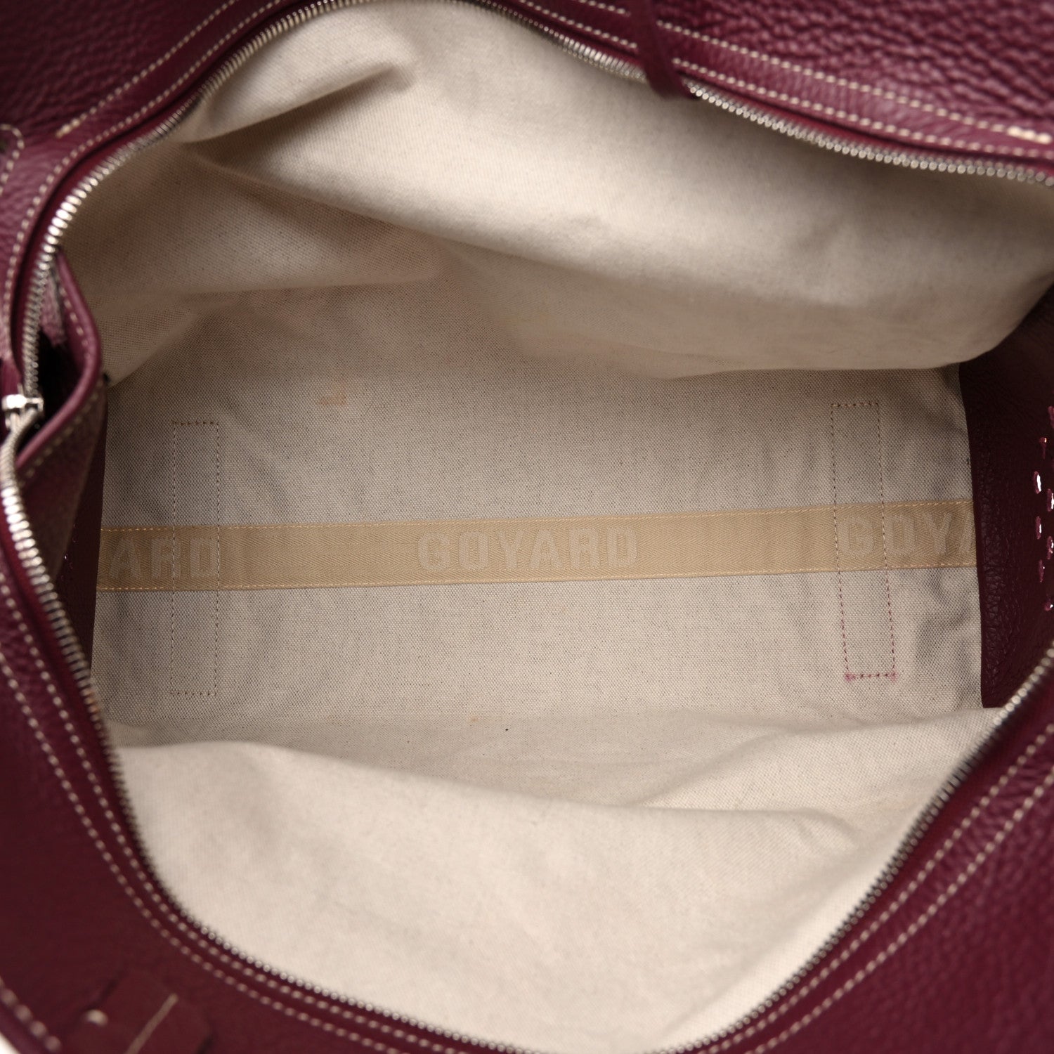 Goyard Goyardine Sac Hardy Pet Carrier PM Burgundy 6 of 16