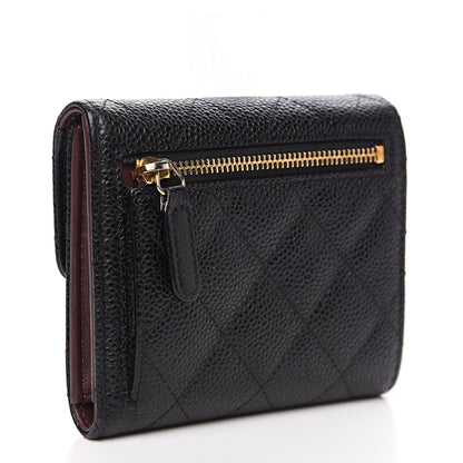 Chanel Caviar Quilted Compact Flap Wallet Black 2 of 10