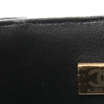 Chanel Lambskin Quilted Mini Rectangular Flap Black White 7 of 10