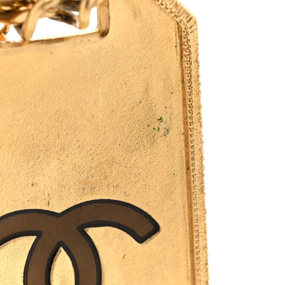Chanel ID Dog Tag Charm Necklace Gold 7 of 7