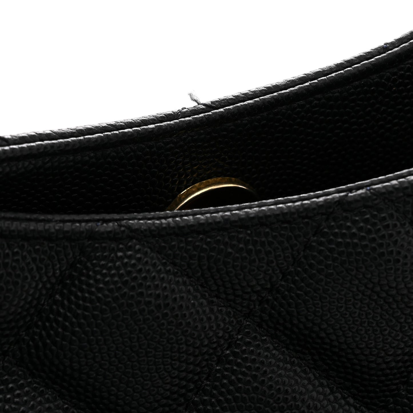 Caviar Quilted Wavy CC Hobo Black