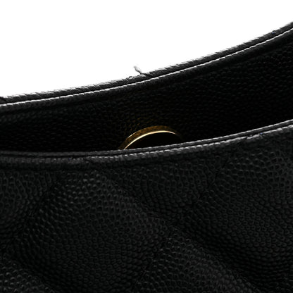Chanel Caviar Quilted Wavy CC Hobo Black 11 of 12