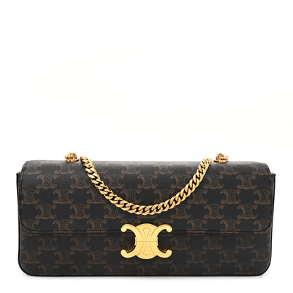 Celine Triomphe Canvas Chain Bag Tan 1 of 14
