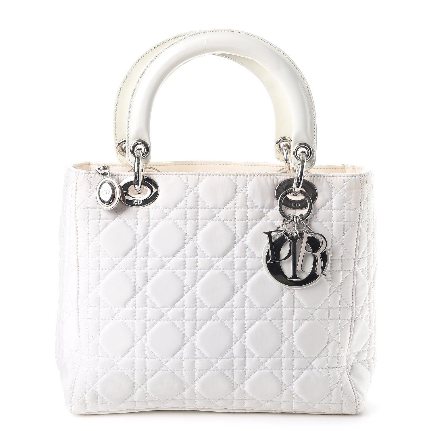 Christian Dior Nylon Cannage Medium Lady Dior White 1 of 15