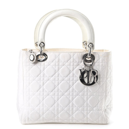 Christian Dior Nylon Cannage Medium Lady Dior White 1 of 15