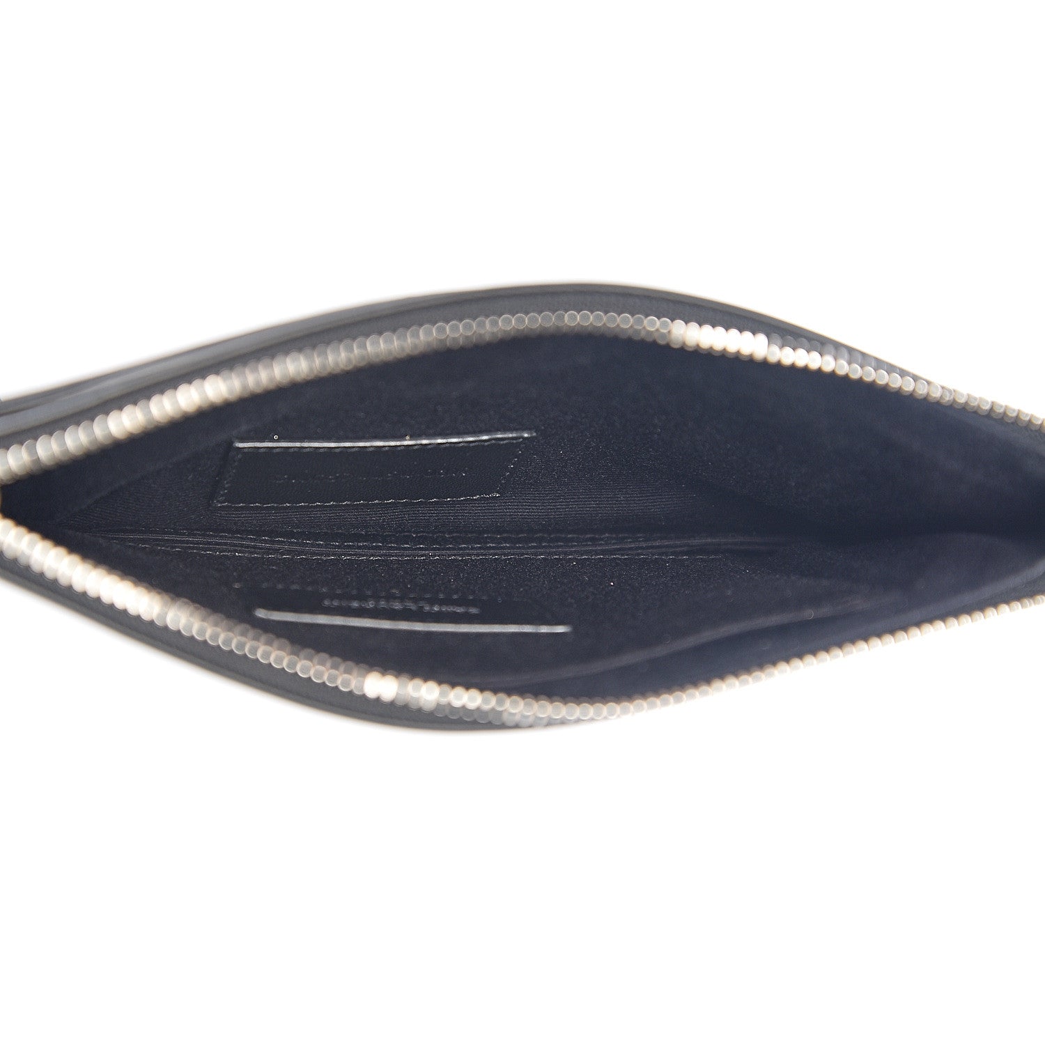 Saint Laurent Smooth Calfskin Monogram Zip Bill Pouch Black 4 of 7
