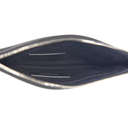 Saint Laurent Smooth Calfskin Monogram Zip Bill Pouch Black 4 of 7