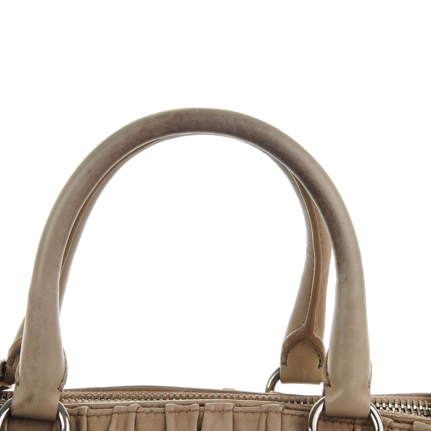 Prada Nappa Gaufre Double Zip Tote Argilla 10 of 15