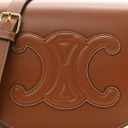 Celine Smooth Calfskin Cuir Triomphe Folco Crossbody Bag Tan 9 of 11