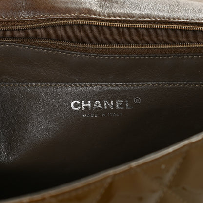 Chanel Patent Quilted Jumbo Single Flap Brown 6 of 16