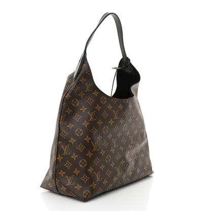 Louis Vuitton Monogram Flower Hobo Black 3 of 9