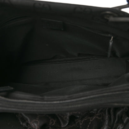 Gucci Nylon Monogram Bamboo Handle Bag Black 6 of 11