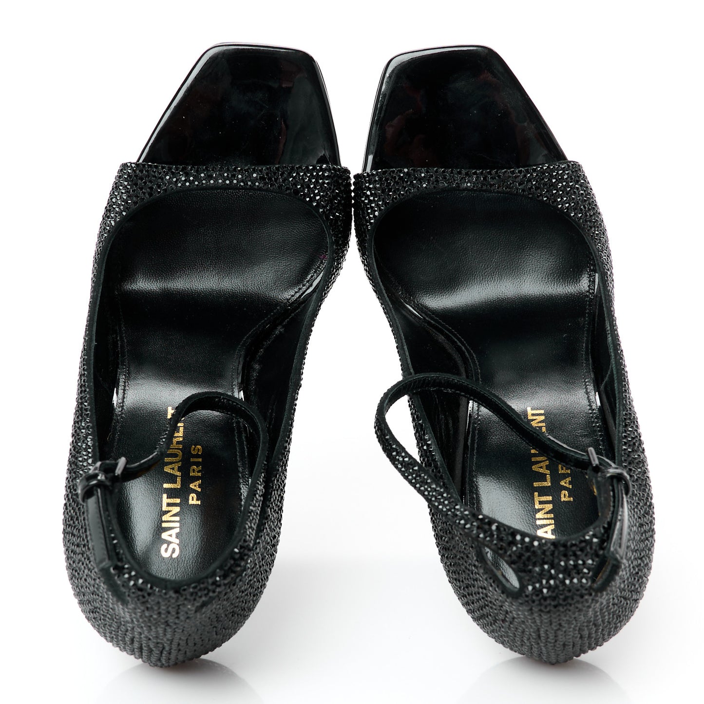 Kid Suede Crystal Embellished Opyum 110 Ankle Strap Sandals 37 Black