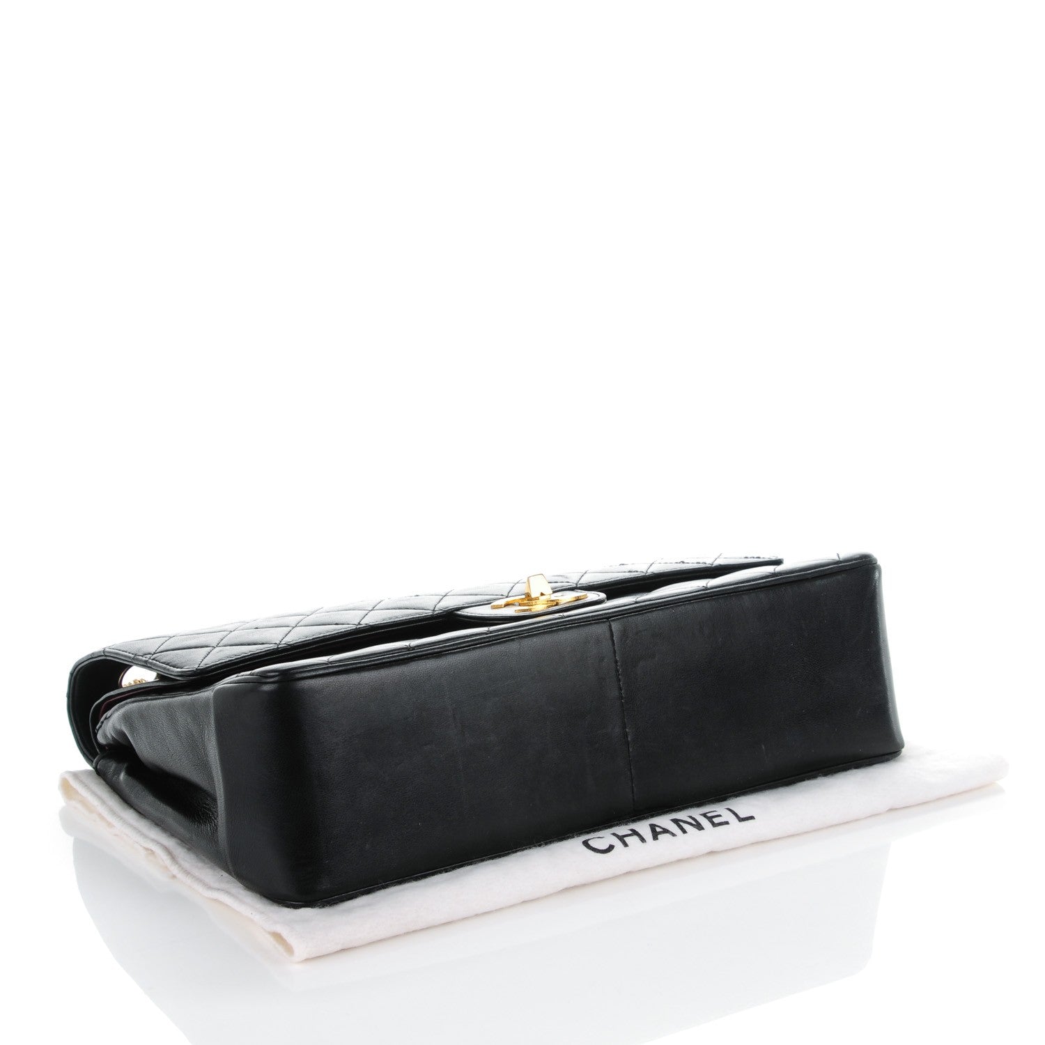Chanel Lambskin Quilted Medium Double Flap Bijoux Chain Black 4 of 8