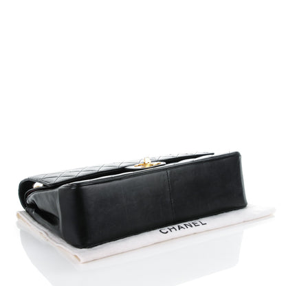 Chanel Lambskin Quilted Medium Double Flap Bijoux Chain Black 4 of 8
