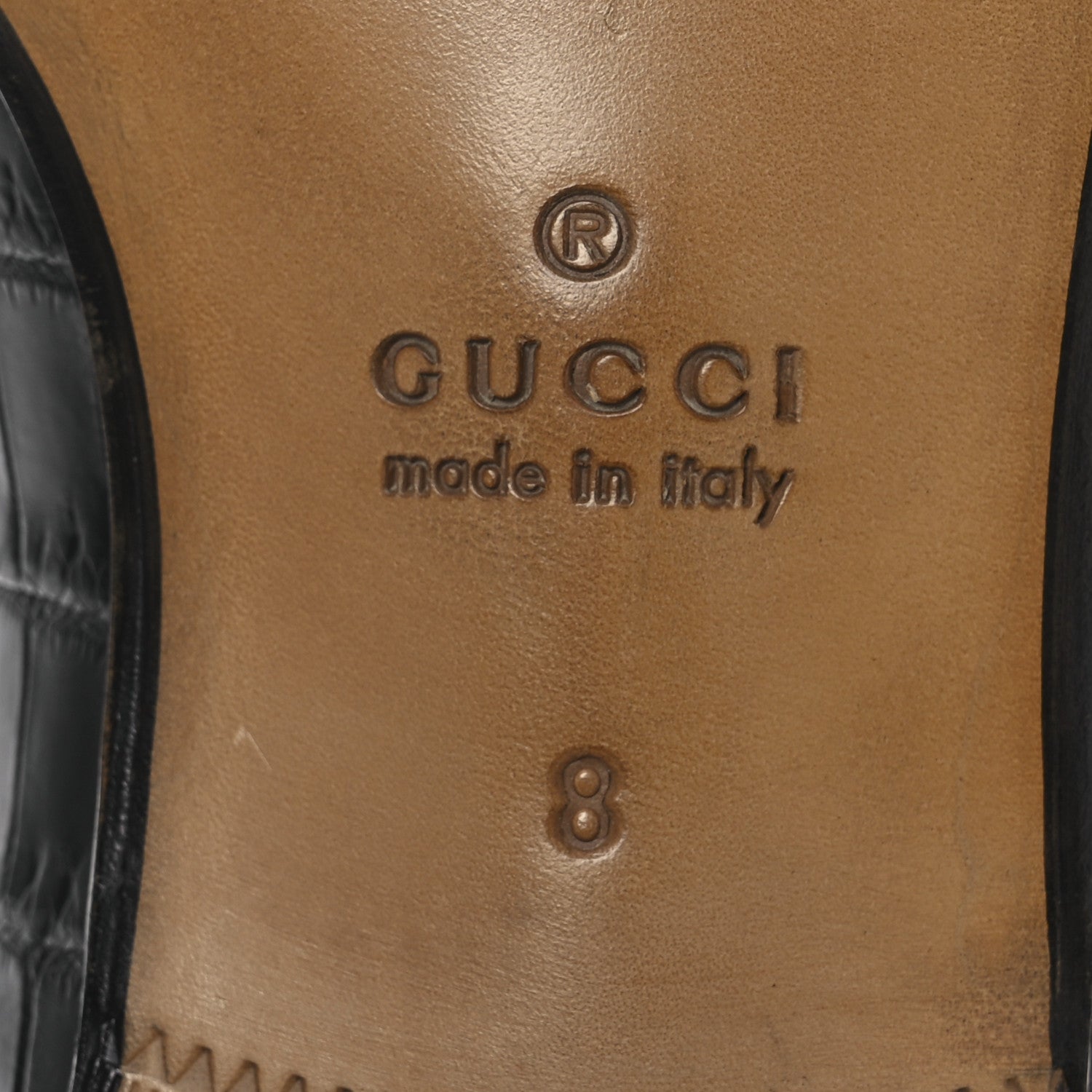 Gucci Crocodile Niloticus Mens Tassel Loafers 8 Black 8 of 13