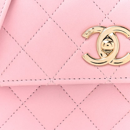 Chanel Lambskin Quilted Small Trendy CC Flap Dual Handle Bag Light Pink 9 of 14