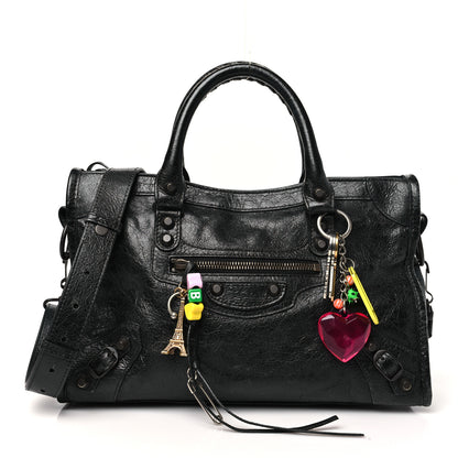 Balenciaga Agneau Arena Classic Hardware Charms Small Le City Black 1 of 12