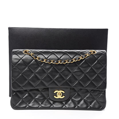 Chanel Lambskin Quilted Medium Double Flap Black 12 of 12