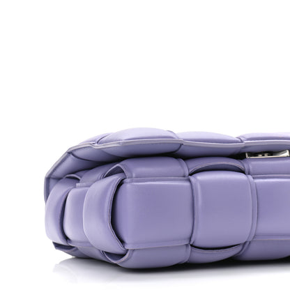 Bottega Veneta Lambskin Maxi Intreccio Padded Chain Cassette Crossbody Bag Lavender 9 of 10