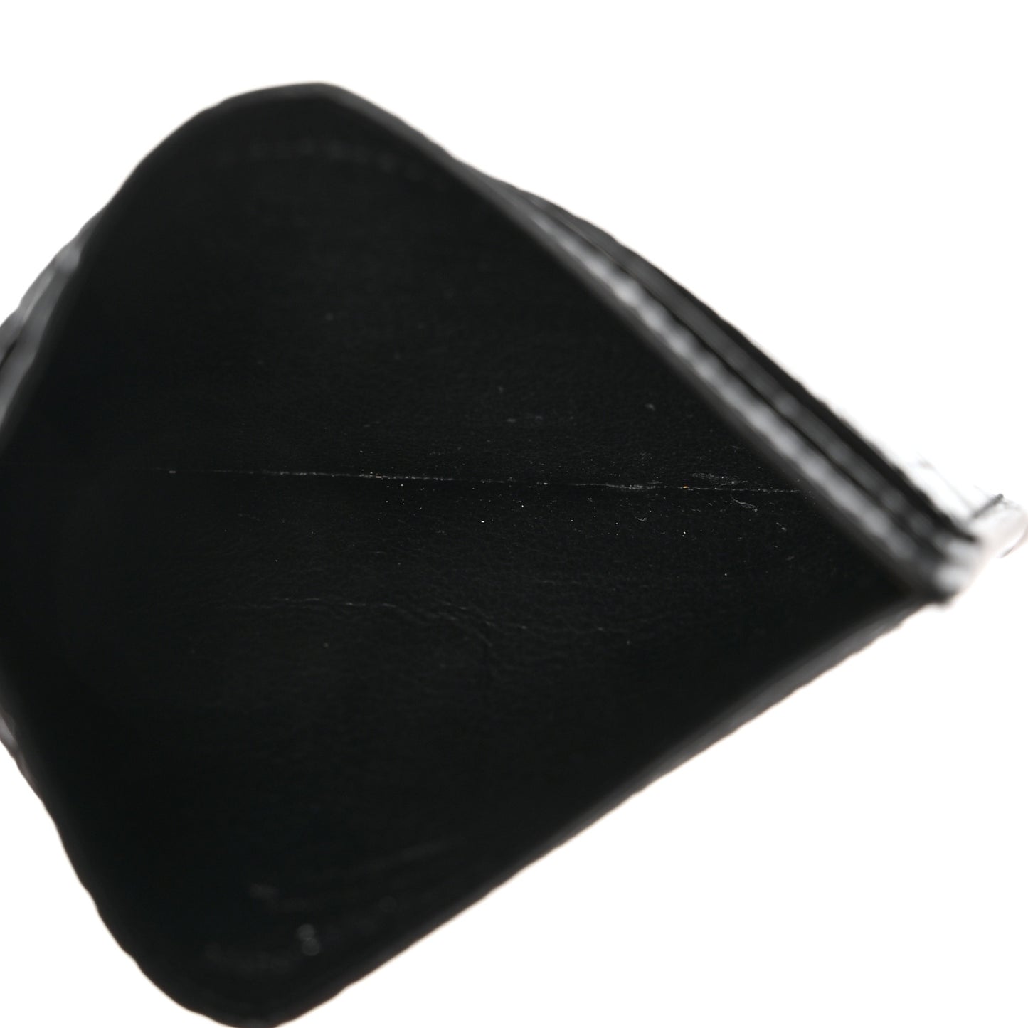 Calfskin Crocodile Embossed Monogram Credit Card Case Black