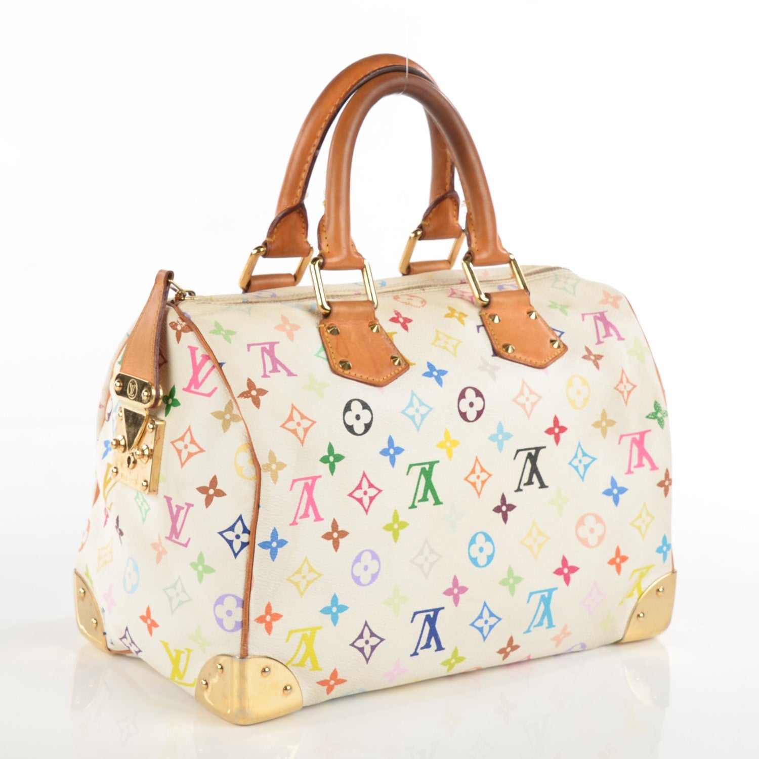Louis Vuitton Monogram Multicolor Speedy 30 White 3 of 9