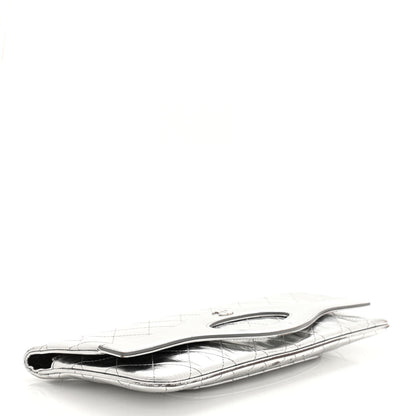 Chanel Metallic Crumpled Calfskin Small 31 Pouch Silver 4 of 11