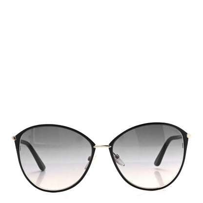 Tom Ford Penelope Vintage Round Sunglasses TF320 Black 2 of 9