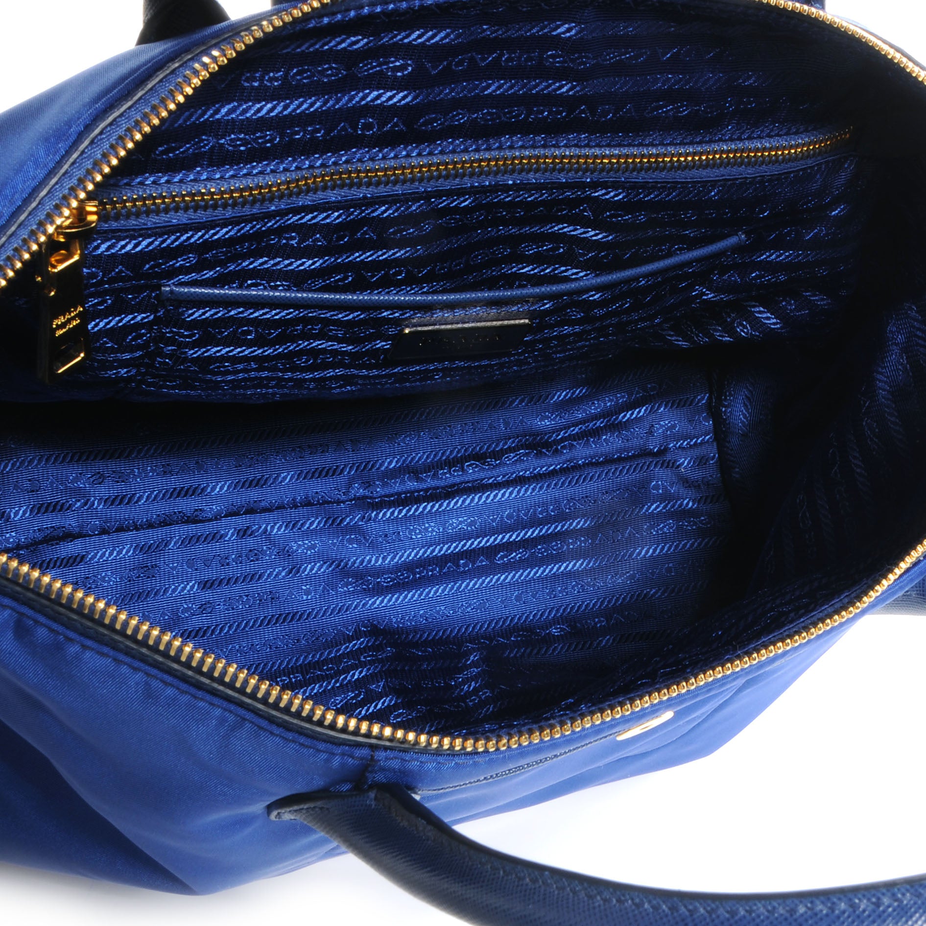 Prada Tessuto Saffiano Tote Bleuette 5 of 10